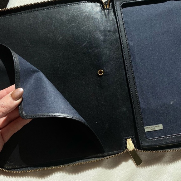 Coach Saffiano Leather iPad Portfolio Case | Black Tablet Sleeve | OS - Picture 4 of 12